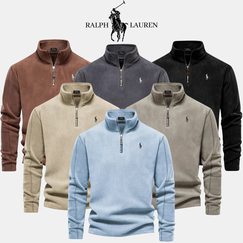 Ralph Lauren Premium-fleece med kort glidelås for menn