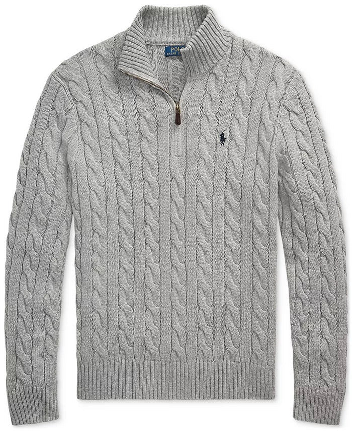 Ralph Lauren | Bomullsgensere med halv glidelås og kabelstrikk