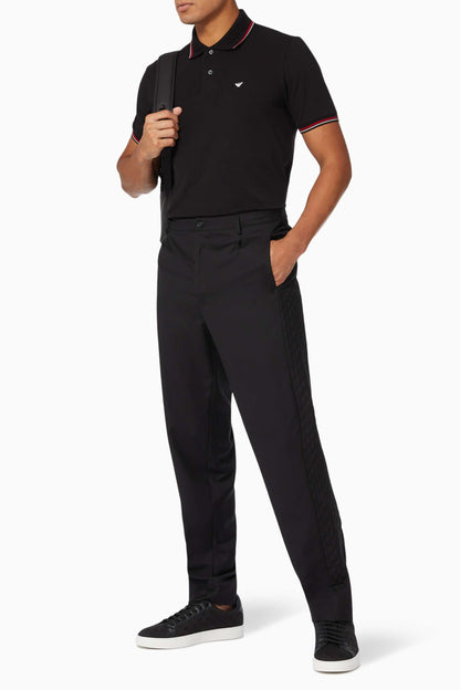 Kjøp Emporio Armani Black Essential Capsule EA-poloskjorte i