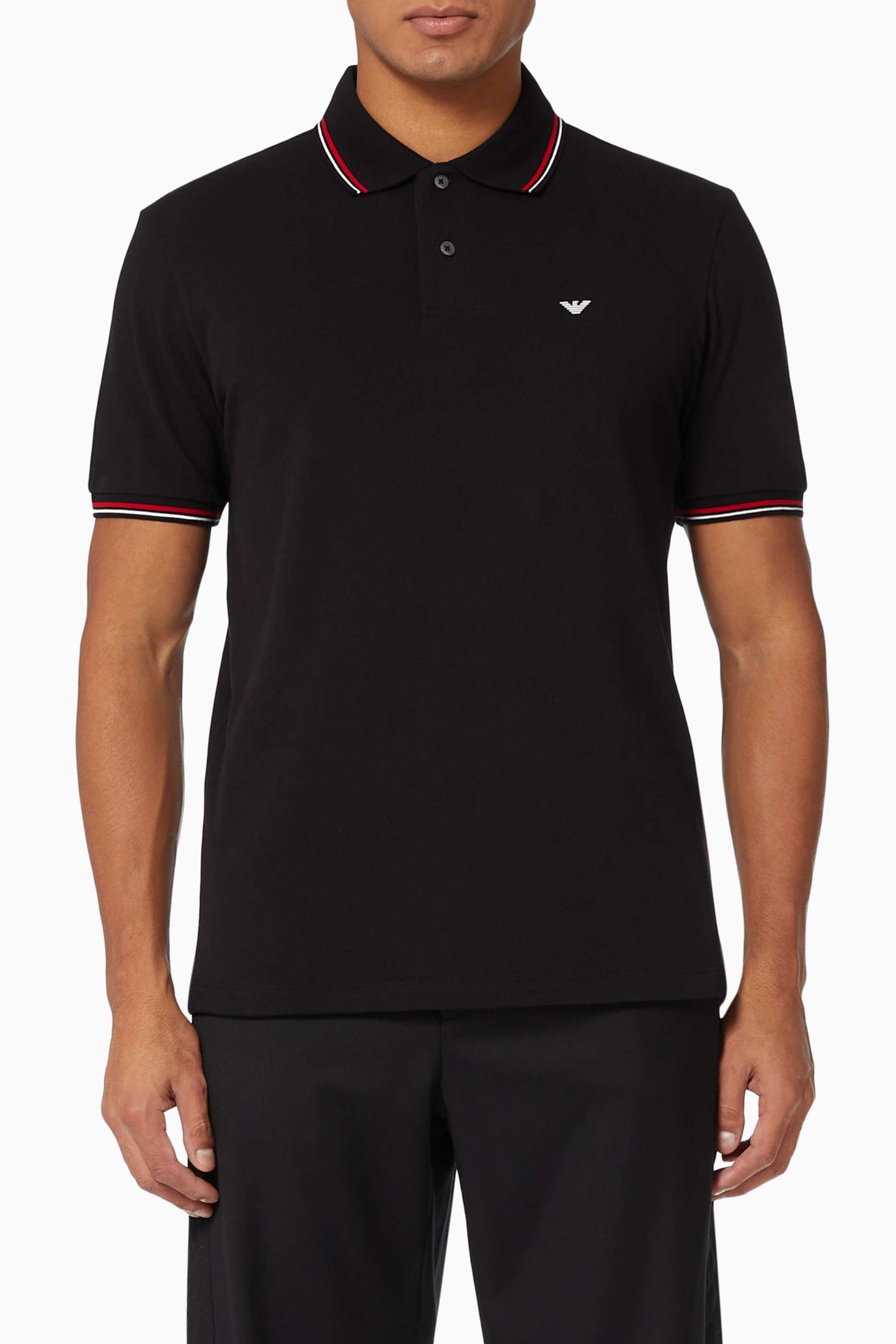 Kjøp Emporio Armani Black Essential Capsule EA-poloskjorte i