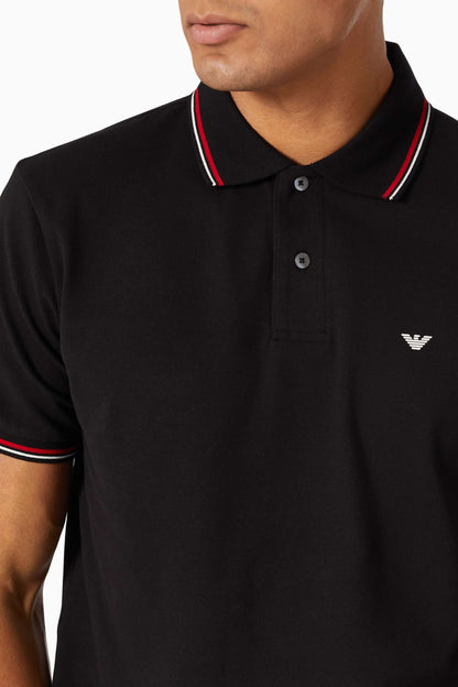 Kjøp Emporio Armani Black Essential Capsule EA-poloskjorte i