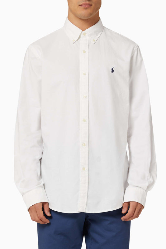 Polo Ralph Lauren hvit slim fit-skjorte
