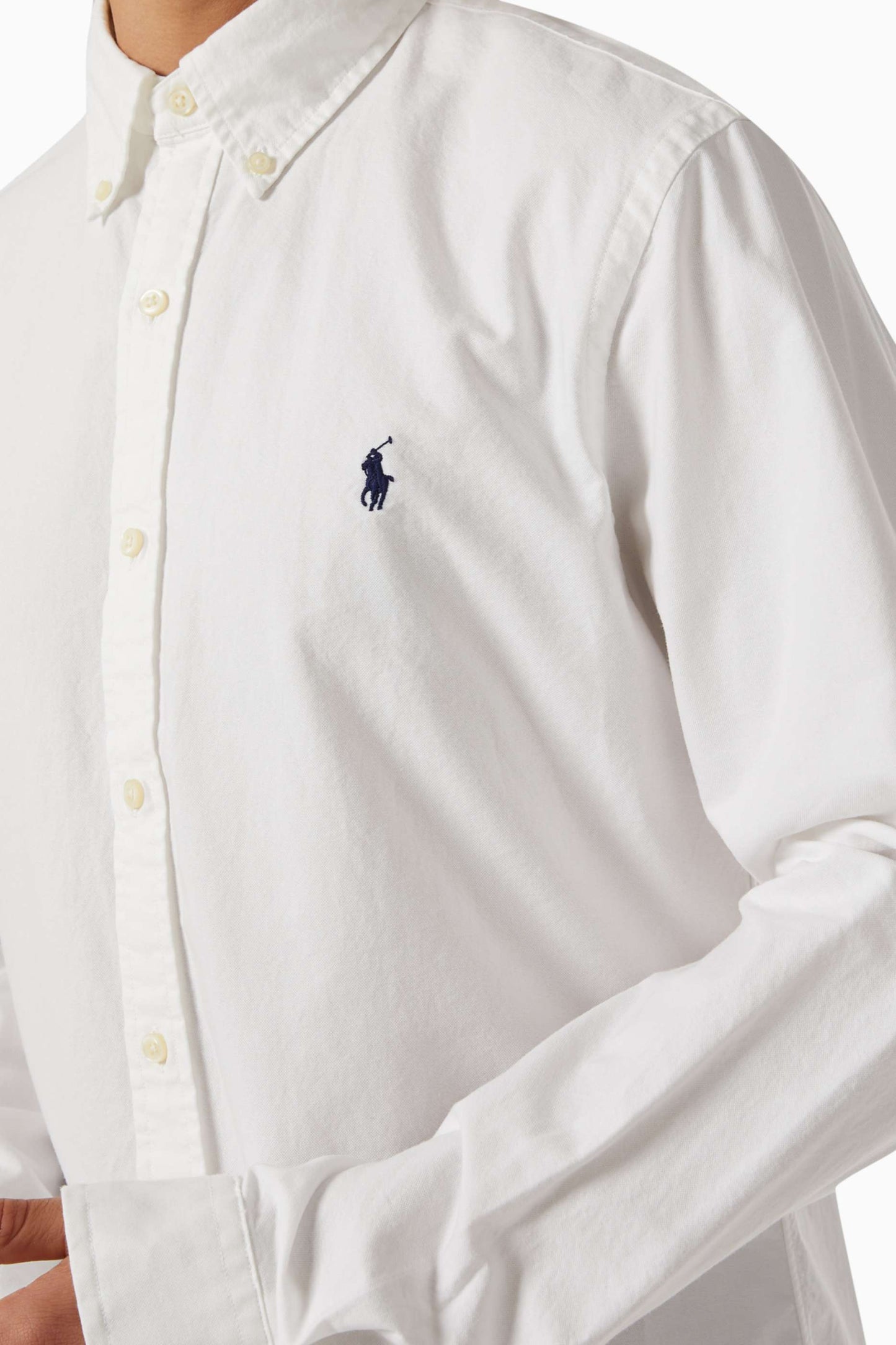 Polo Ralph Lauren hvit slim fit-skjorte