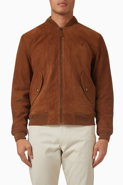 Polo Ralph Lauren brun jakke i semsket
