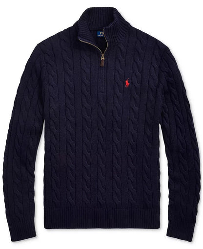 Ralph Lauren | Bomullsgensere med halv glidelås og kabelstrikk