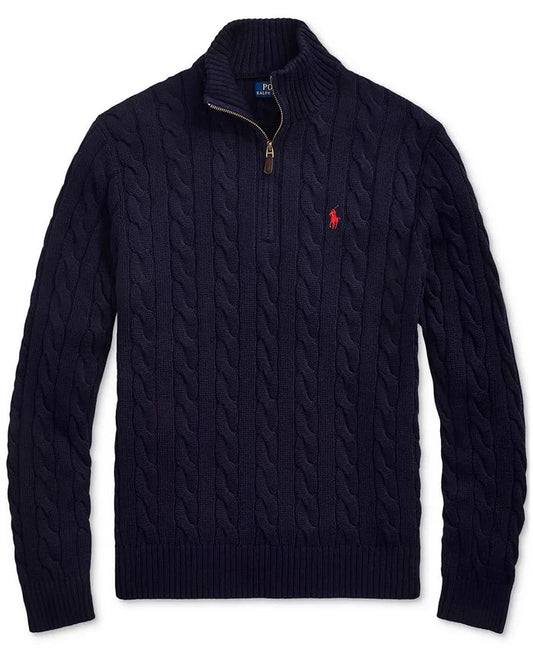 Ralph Lauren | Bomullsgensere med halv glidelås og kabelstrikk