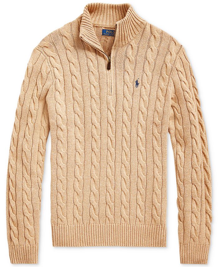 Ralph Lauren | Bomullsgensere med halv glidelås og kabelstrikk