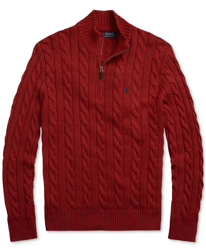Ralph Lauren | Bomullsgensere med halv glidelås og kabelstrikk